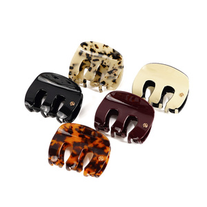 Pinces à cheveux en acétate avec logo en métal en forme de M de style japonais et coréen, accessoire de cheveux tendance pour femmes, personnalisable - Product Image 6