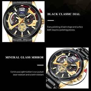 กําหนดโลโก้ของคุณเอง <span class=keywords><strong>1985</strong></span> <span class=keywords><strong>Nibosi</strong></span> 2591 นาฬิกาควอทซ์แฟชั่นส่องสว่างโครโนกราฟผู้ชายMontre Relojนาฬิกานาฬิกาสําหรับชาย - Product Image 5