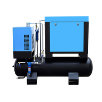 Compresseur d'air à vis tout en un monophasé 4kw 5hp 5,5 kw 7,5 kw 10hp avec réservoir de séchage compresseurs industriels