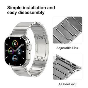 สายโลหะไทเทเนียมขายส่งสำหรับ IWatch 46 มม. 49 มม. สายเปลี่ยนสำหรับ Apple Watch SE ULTRA 10/9 แบบสากล 22 มม. ถอดเร็ว - Product Image 4