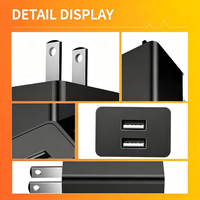 Chargeur mural DM Private Mold 36W PD QC double USB, prise US, ABS+PC ignifuge, multi-sécurité IP20, adaptateur secteur, logo et couleur personnalisés