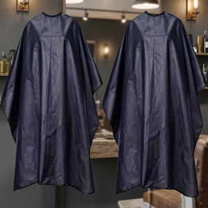 Cape de coiffure imperméable en polyester noir ASAP Apparels Company, lavable, pour femmes et hommes, pour salon de coiffure et barbier - Product Image 4