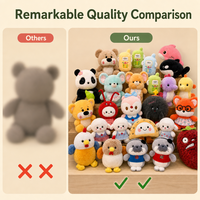 Vente en gros usine personnalisée : Peluche ours mignonne de 8 pouces, jouet doux, cadeau d'anniversaire, jouet à lancer pour machine à griffes, jouet pour enfants