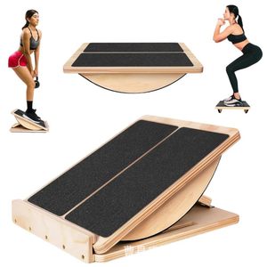 Tabla Inclinada de Madera con Altura Ajustable, Equipo de Yoga y Pilates, Dispositivo Portátil de Entrenamiento y Estiramiento para Interiores - Product Image 1