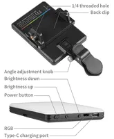 Mini Lampe d'appoint LED RGB Droite pour Vidéo, Photographie, Vlog en Direct, Clip pour Téléphone, iPhone, iPad, Ordinateur Portable, Appareil Photo – Sans Alimentation Externe