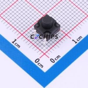 TS017-CBY1EH6.5 Tactile Switch Through hole-4P,6.1x6.1mm Switch Single Pole Single Throw Round Button 1.8N Through Hole - Product Image 1