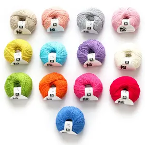 Fil de cynsie mercerisé 100% coton, 20g, pour tricot à la main de bébé, pour pull