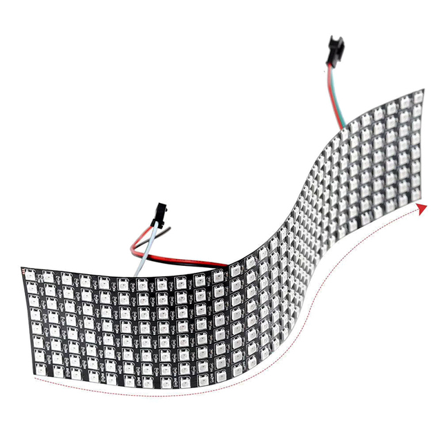 8*32 Full Color Matrix WS2812 TX1812 SK6812 Mini Size Flexible Led Display RGB Pixel Addressable  Smart Led Screen Panel