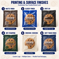 Sachets d'emballage personnalisés pour biscuits individuels, en plastique laminé de qualité alimentaire, transparents, thermoscellables, pour beignets et biscuits