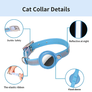 <span class=keywords><strong>Collar</strong></span> Ajustable para Mascotas, <span class=keywords><strong>Collar</strong></span> Antipérdida para Perros y Gatos con Soporte para <span class=keywords><strong>Airtag</strong></span>, Accesorios para Gatos con Hebilla, Tallas XS, S, M - Product Image 4