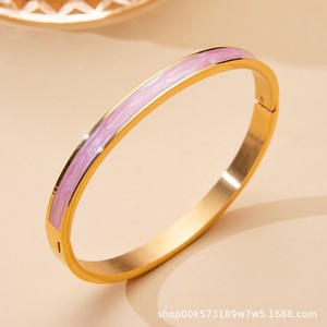 Alla moda in acciaio inox 18K placcato oro Zirconia braccialetti signore bracciali gioielli impermeabili - Product Image 6