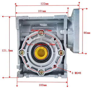Motor paso a paso con reductor de engranajes Nema 34 RV40, reductor de engranajes de tornillo sin fin para cinta transportadora, relación 7.5-100:1, componentes para pequeñas turbinas eólicas - Product Image 4