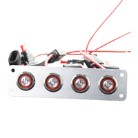 Panneau de commande à bouton-poussoir LED marin pour bateau, camping-car, voiture, yacht