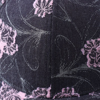 Casquette de baseball en jean avec patch fleur rose, protection solaire extérieure, visière incurvée, style décontracté et tendance