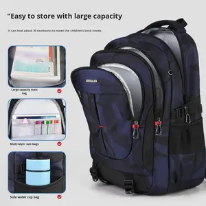 2025 nuevas mochilas escolares de moda para estudiantes de secundaria mochilas para niños mochilas para hombres poliéster para viajes al aire libre para - Product Image 4