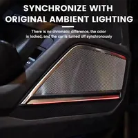 Couverture de haut-parleur en métal LED 30 couleurs pour Audi A6 A7 C8 2019-23, garniture de panneau de porte, type BO, lampe décorative, éclairage ambiant intérieur