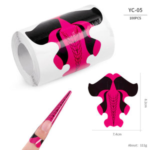 100 autocollants adhésifs pour ongles, gabarits d'extension en gel UV acrylique pour manucure - Product Image 5