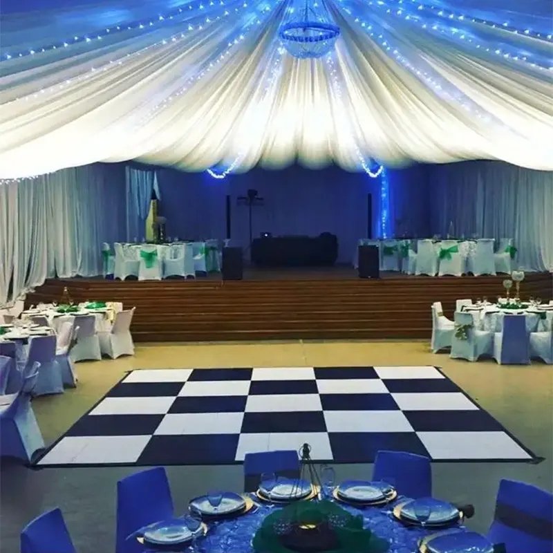 Pista de baile portátil de fácil instalación de alta calidad, pista de baile de fiesta de Evento de boda de PVC