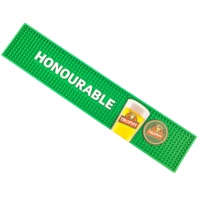 Tapis de bar antidérapant de couleur verte tapis de bar personnalisé en pvc souple et silicone