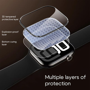 Protector de Pantalla de Vidrio Templado 9H de Fácil Instalación para Reloj 40/41/42/<span class=keywords><strong>44</strong></span>/45/46mm 2.5D Antipolvo, Antiarañazos y Antihuellas - Product Image 3