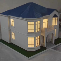 Modèle moderne de bâtiment 3D pour la solution de conception graphique de trains de modèle d'échelle d'exposition architecturale
