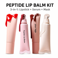 Baume à lèvres repulpant aux peptides sous marque privée, traitement hydratant pour les lèvres, logo personnalisé, vente en gros, sérum brillant pour les lèvres, cosmétiques OEM ODM