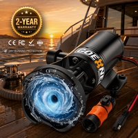 Pompe Macerator Ultra-Sûre 12V avec Protection Thermique Contre la Fonctionnement à Sec, 15 GPM, Haute Pression, pour l'Évacuation des Eaux Usées de Bateaux et Véhicules Récréatifs
