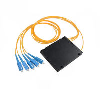 Harga Pabrik 1x8 PLC Splitter Konektor SC/UPC ABS Fiber Optik Pigtail FTTH Kompatibel POE Panjang Gelombang 1260-1650nm 1M Custom