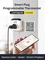 Nouvelle prise intelligente programmable avec thermostat Wi-Fi pour la compatibilité avec les appareils en plastique, application iOS/Android, DC/AC 90-250V 16A