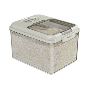 Storage Box Rice Container Airtight Flip Top Lid Rectangle Large Capacity Grain Storage Household Use - Product Image 5