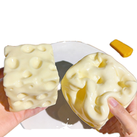 Jouet Squishy en forme de beurre et de fromage à rebond lent sur le thème de l'anime, 7 cm/2,8 pouces - Cadeau de bienvenue