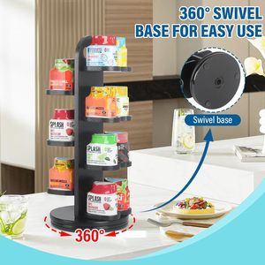 Support rotatif pour capsules de café, organisateur multi-niveaux à 7 étages pour capsules et sachets de thé, avec fonction de rotation à 360 degrés - Product Image 3