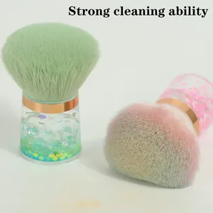Brosse à poussière pour ongles, manche en plastique, pour enlever la poudre, brosse de nettoyage douce pour manucure, accessoires pour ongles en gel, outil. - Product Image 4