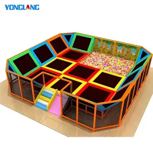 Hoge Kwaliteit Custom Size Commercieel Springbed Kleurrijke Duurzame Indoor Trampoline Park Springbed