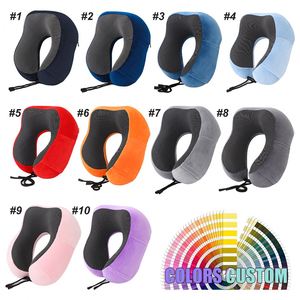 Oreiller de voyage ergonomique en mousse à mémoire de forme personnalisé en forme de U pour soulager les douleurs cervicales, idéal pour l'avion - Product Image 2