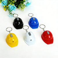 Portachiavi Personalizzato a Forma di Mini Casco da Costruzione 3D con Luce LED e Logo Personalizzato, Apribottiglie a Forma di Casco di Sicurezza per Chiavi e Borsa