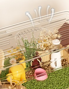 Gabbia per criceti di lusso extra large, tipo villa, per criceti di taglia grande, completamente trasparente e traspirante. - Product Image 2