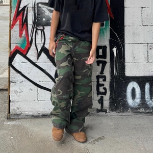 Pantalon cargo pour homme en tissu Ripstop 100% coton, délavé à la pierre, camouflage, à double usage, avec poches cargo amovibles, vente en gros - Product Image 3