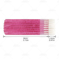 50 pièces cosmétique exfoliant peluches coton nettoyant beauté outil applicateur poignée brillant à lèvres rouge à lèvres brillant baguette brosse jetable