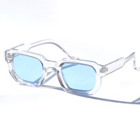 Lunettes de soleil surdimensionnées carrées à monture épaisse avec logo personnalisé de marque de luxe, monture noire, lunettes pour hommes, 2024