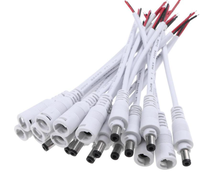 Conector de Cable USB QUANWEI, Adaptador de Corriente CC Macho, Revestimiento de PVC, Conductor de Cobre, 3A/12A, para Tira de Luz LED, Negro/Blanco