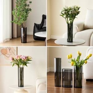 Jarrón de Flores de Acrílico Grande para Boda, Forma de Cilindro, Transparente, Decoración del Hogar, Centro de Mesa - Product Image 5