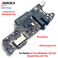 40% de Descuento en Placa de Repuesto para Puerto de Carga para Redmi 15A 5G A7 Pro 4G, Conector de Carga Flexible para Xiaomi Poco C81 Pro, Descuento por Volumen