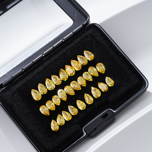Fancy Vivid <strong>Yellow</strong> <strong>Diamond</strong> Lab Grown 0.05ct-0.6ct Pear Shape Color Lab <strong>Diamonds</strong>