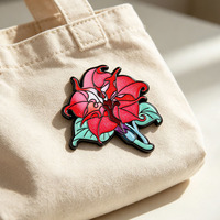Pin Logam Enamel Keras Motif Bunga Antik Modern Warna Kustom, Bros Tahan Lama untuk Pertunangan Pernikahan, Pin untuk Ransel, Topi, dan Lencana