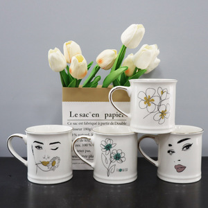 Minghui <b>Ceramics</b> <b>Ceramic</b> Mug 350ml Heat Resistant Office Coffee <b>Cup</b> European Style Breakfast <b>Cup</b> Business Gift - Product Image 1