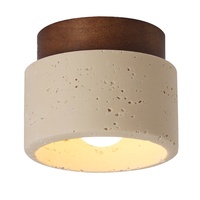 Japonés Wabi-Sabi moderno LED techo Retro creativo pequeña cueva amarilla piedra para entrada pasillo porche balcón dormitorio