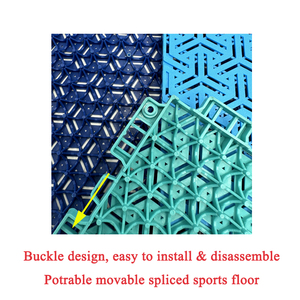Sân bóng rổ ngoài trời sàn thể thao dễ dàng lắp đặt gạch lát sàn nhựa mềm PP vật liệu treo gạch - Product Image 4