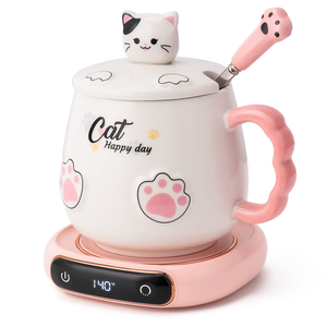 Ensemble cadeau d'affaires : Tasse à café auto-chauffante avec contrôle de température, chauffe-tasse intelligent sans fil, tasse électrique en céramique thermostatée - Product Image 1