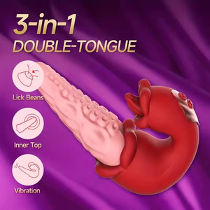 3 IN 1 Double Tongue 10 Frequency Strong Waterproof Internal Octopus Tongue <b>Vibrator</b> for Women - Product Image 4